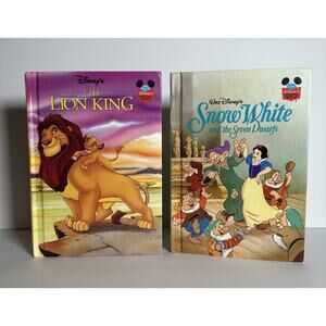 Walt Disney's Wonderful World of Reading Book The Lion King, Snow White Lot Of 2